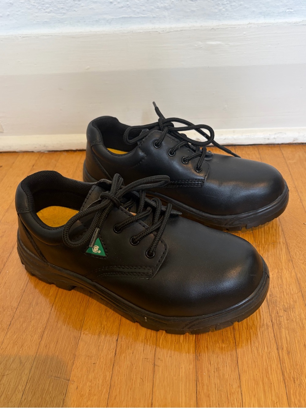 Tiger Black Lace-Up Work Shoes — Steel Toe